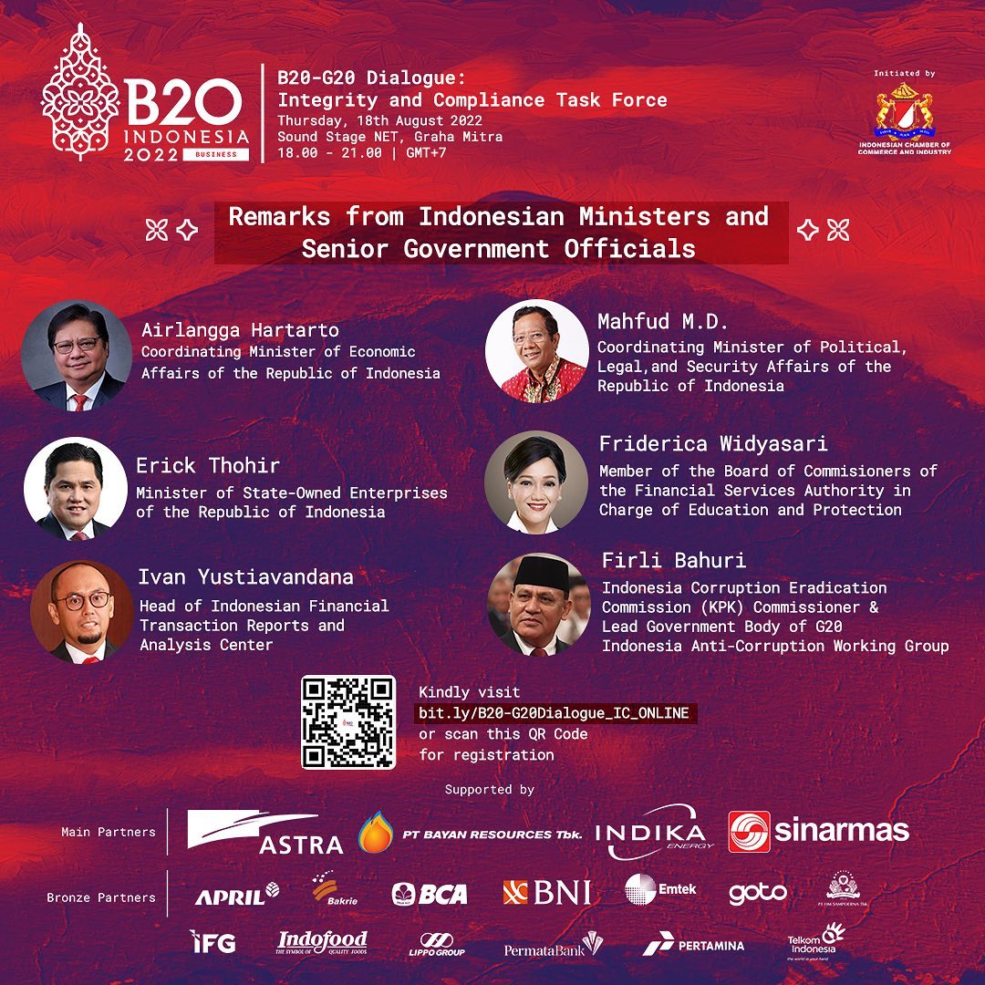 B20-G20 Tingkatkan Strategi Integritas Dan Kepatuhan Dunia Bisnis ...